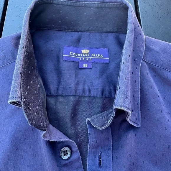 Countess Mara Soho Button Down Collared Dress Shirt Size 95 - Picture 3 of 6